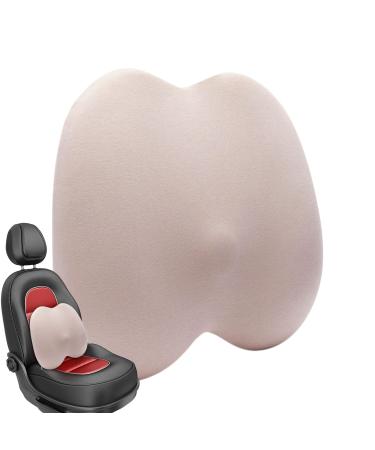 Car Backrest Cushion | Breathable Lumbar Support Cushion Car Seat Waist Protection Support Ergonomic Soft Sponge Backrest Cushion Pink