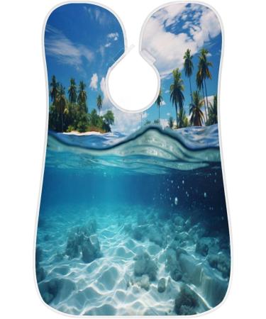 Beard Bib Apron for Men | Beard Hair Catcher | Perfect Father's Day & Christmas Gift | Sea Scenery Design - Buy Online on GoSupps.com