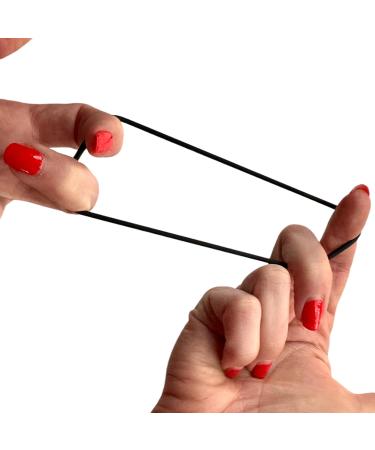 HAARallerliebst Silicone Hair Ties - 9 Pieces - Black - 5 cm with White Storage Box | Durable & Stylish Hair Accessories - Buy Online on GoSupps.com