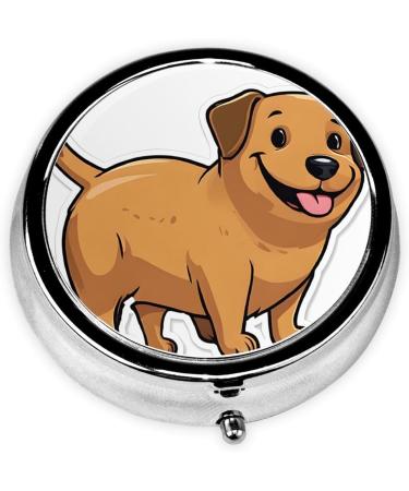 Funny Dachshund Dog Mini Round Pill Box - 3 Compartment Pill Organizer for Travel Home & Office - Buy Online on GoSupps.com