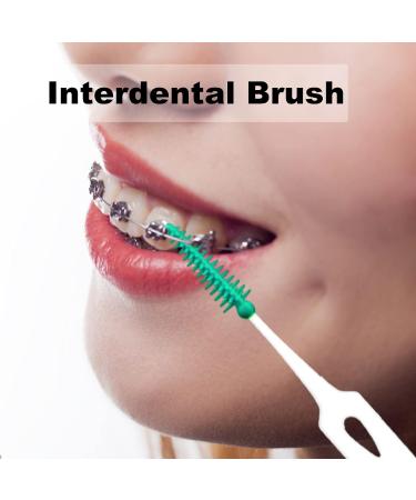 160 Pcs Silicone Interdental Brushes - Soft & Elastic Tooth-Marching Sticks for Gum Massage - Portable Green Tooth Silk - Buy Online on GoSupps.com
