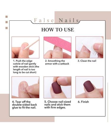 Jovono Shiny Press on Nails | Short Square Acrylic False Nails (24pcs) | Perfect for Women & Girls | Fast International Shipping - Buy Online on GoSupps.com