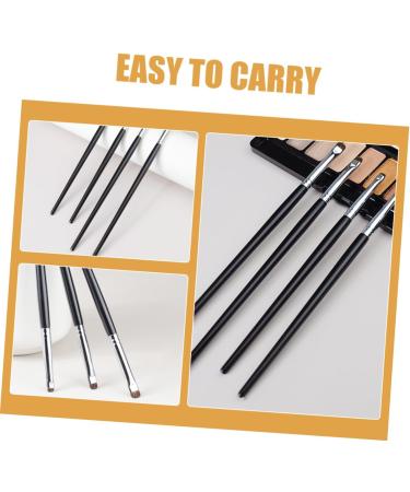 NOLITOY 4pcs Wooden Handle Black Eyeliner Brush Small Eyeliner Brush Eyeliner Makeup Brush - Buy Online on GoSupps.com