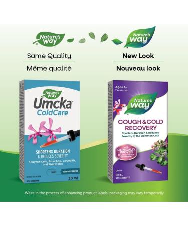 Nature's Way Cough & Cold Recovery Formally Umcka ColdCare - Clinically Proven Cold & Flu Relief for Kids Age 1+ and Adults Bronchitis Laryngitis and Pharyngitis Support - Vegetarian - 30ml Drops - Buy Online on GoSupps.com