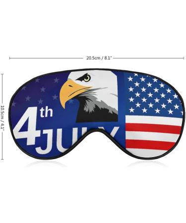 4th of July Independence Day Sleep Mask | Adjustable Strap Eye Cover for Women Men | Blackout Blindfold for Yoga Travel Nap - Buy Online on GoSupps.com