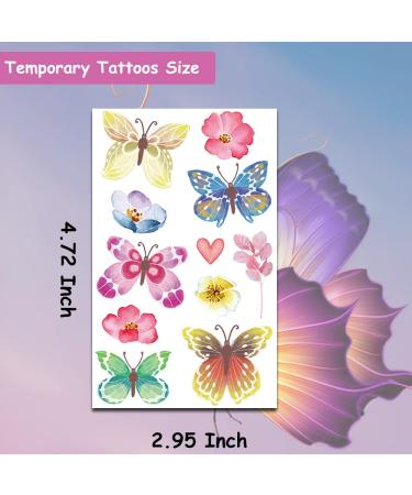 100 Styles Butterfly Temporary Tattoos for Girls & Women - Perfect Party Favors for Kids - Hohamn - Buy Online on GoSupps.com
