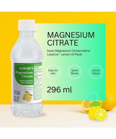 Swan Magnesium Citrate Saline Laxative - Lemon (3-Pack) | Fast Shipping Worldwide with Randa's Recipes Card - Buy Online on GoSupps.com