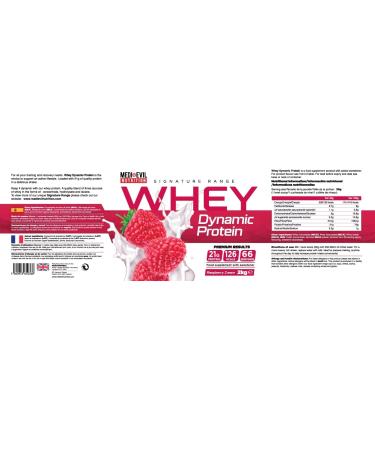 Medi-Evil Nutrition Whey Dynamic Protein Raspberry Cream Flavour 2kg 66 Servings Whey Protein Powder for Muscle Growth Vegetarian Raspberry Cream 66 Servings (Pack of 1) - Buy Online on GoSupps.com