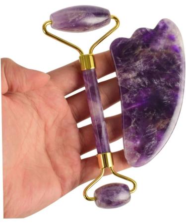 WOONEKY 1pc Eye Beauty Roller Face Neck Massager Jade Facial Massager Scrapping Plate for Spa Face Massage Roller for Women Jade Scraping Plate Trigger Point Board Eyes Purple 8.00X5.00X1.50CM Purple - Buy Online on GoSupps.com