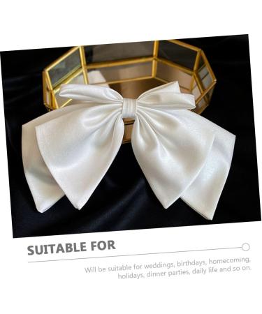 Angoily Bow Hairpin Bowknot Hair Band Bridal Hair Clip Girls Barrettes for Hair Bridal Bow Hair Gems for Women Wedding Hair Accessories Bow Hair Hoop Bride The Photo White Alloy Bow Tie - Buy Online on GoSupps.com