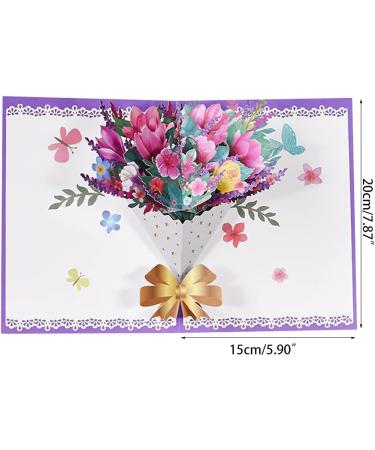 KieTeiiK 3D Pop-Up Magnolia Greeting Card For Birthday Teachers' Day Mother's Day Wedding Party Anniversary With Envelope Greeting Card With Envelope - Buy Online on GoSupps.com