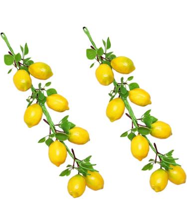 HOMSFOU 8 Bunches Imitation Lemon Skewers Lemons Lemon Decor Play Kitchen Mini Artificial Plants Play Vegetables Toy Simulation Decorative Fruit Lemon Tree Decor Fake Fruit Foam Girl - Buy Online on GoSupps.com