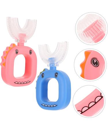 Partykindom 4-Piece U-Shaped Silicone Toothbrush Set for Kids Portable & Sweet Design for Baby Oral Care - Buy Online on GoSupps.com