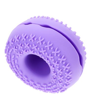 DRESSOOS Cleanser Brush Silica Gel Heating Cleaner Purple Makeup Brush Cleaner 8.3x8.3cm Purple