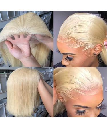 Candice 613 Blonde Short Bob Lace Front Human Hair Wig 8 Inch - Pre Plucked with Baby Hair for Black Women - Buy Online on GoSupps.com