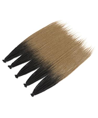 Handmade Synthetic Dreadlock Hair Extensions 24-36inch Long Crochet Braids Straight Natural Soft Dreadlocks(TT1B-27_24INCH) 10strands TT1B-27_24INCH