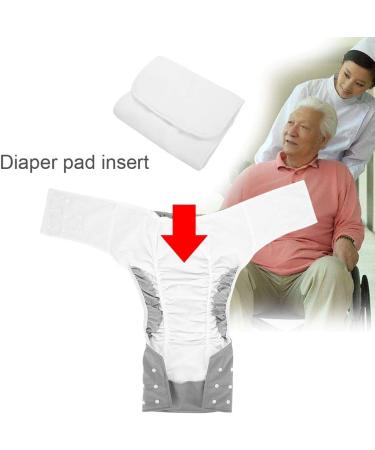 Adjustable Gray Adult Diaper Pants - Washable Reusable Cloth Diapers for Incontinence - Buy Online on GoSupps.com