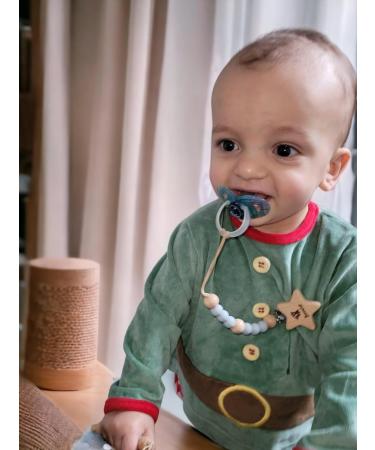 BOOWUP Baby Dummy Clips Silicone Holder - Turquoise&Lilac Soother Chain for Boys and Girls | BabyNewborn Pacifier Soother Clips - Buy Online on GoSupps.com