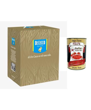 Italian Gourmet E.R. De Cecco Valigetta Idea Gift Pasta 100% Italian from 5 kg (10 x 500 g) + Italian Gourmet Pulp 400 g