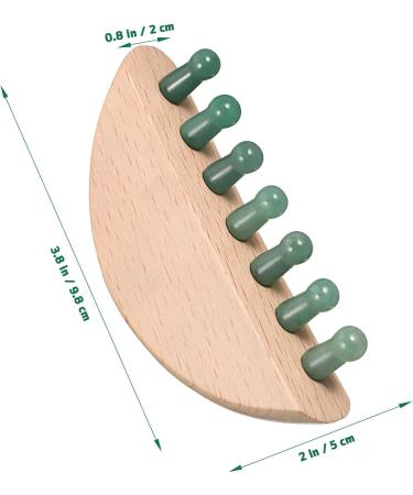 Healvian Wooden Scalp Massage Comb with Natural Jade - Deep Tissue Trigger Point Massage Device for Men & Women - International Shipping - Buy Online on GoSupps.com