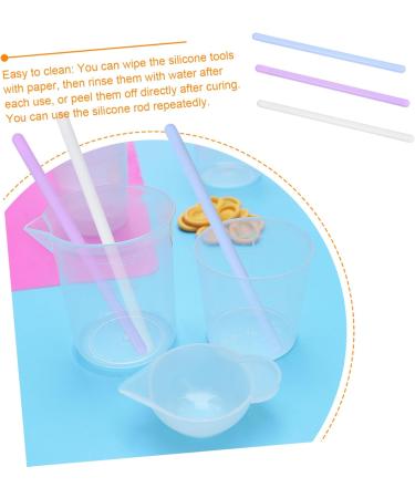 PRETYZOOM 3pi ces B tons De M lange Silicone pour Masques De Beaut Outils De Mixage Lotion Applicateurs Flexibles Et Couleur Assortie 13.8X0.6CM - Buy Online on GoSupps.com