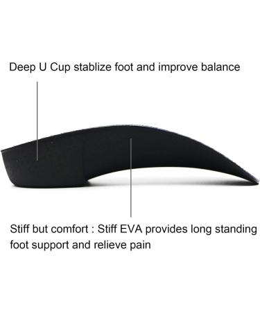 Orthopedic Insoles for Flat Feet & Plantar Fasciitis | Comfort Heel Pillow for Men & Women | 3/4 High Nozzle Inserts for Walking Running & Training (L - 43-46 EU) - Buy Online on GoSupps.com