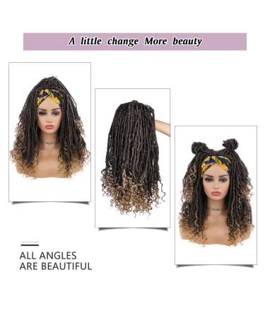 Lady Hanne Braided Twist Headband Wig | Shoulder Length T1B27 Afro Curly Synthetic Fiber Wig for Black Women - Buy Online on GoSupps.com