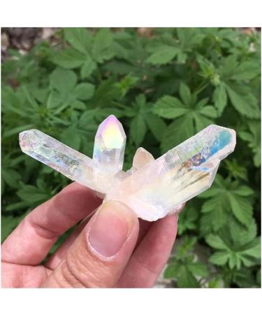 Crystal 40-50g Natural Crystal Quartz Cluster Colourful Specimen Electroplating Coated Reiki Stone Home Decoration Craft ERTEYIN - Buy Online on GoSupps.com