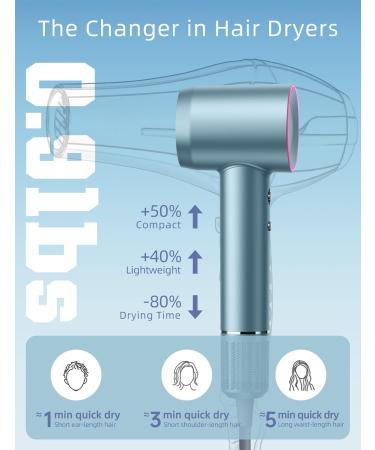 High-Speed Hair Dryer - 200M Negative Ionic 110 000 RPM Brushless 1600W Low Noise Portable for Home & Travel - Buy Online on GoSupps.com