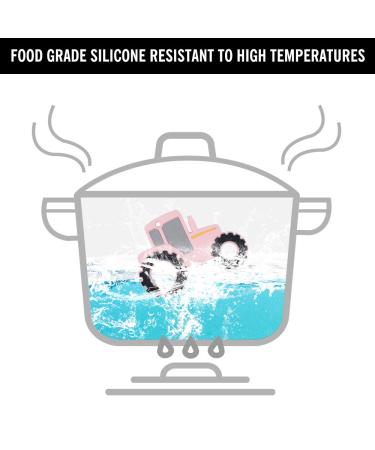 AmazingM Green Pink Tractor Car Sensory Chew Teether 2 Pcs - Food Grade Silicone Teething Toys for Kids with Autism & ADHD - Buy Online on GoSupps.com