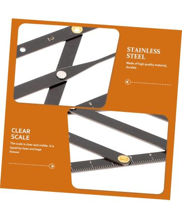 FOMIYES 3 pcs Positioning Measure Three-point Golden Stencils Gadgets Ratio Mean Steel Metal Makeup Eyebrow 25x5x0.6cmx3pcs Blackx3pcs - Buy Online on GoSupps.com