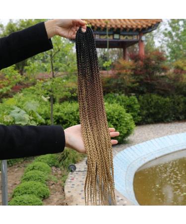 Premium 22 Roots Box Braids Crochet Hair - Ombre Synthetic Braiding Hair 24 Inch Bulk Crochet Braids | Ideal for Stylish Hair Extensions - Buy Online on GoSupps.com