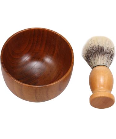 Layhou Beard Shaving Cream Bowl | Premium Wooden Shaving Soap Cup with Foam Brush for Men - International Shipping - Buy Online on GoSupps.com
