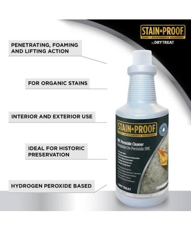 Stain Proof SMC Peroxide Cleaner - 1 Qt | Hydrogen Peroxide Cleaner for Organic Stains on Stone & Masonry - Buy Online on GoSupps.com