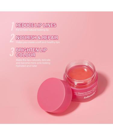 Hydrating Lip Sleeping Mask - Repair Chapped Lips Day & Night | Enhance Color & Plump Lips | Peach Flavor Lip Care - Buy Online on GoSupps.com