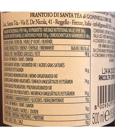  Gonnelli - Frantoio Santa T a Harvested Extra Virgin Olive Oil Green Olives 500 ml x 6 - Buy Online on GoSupps.com