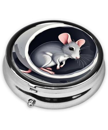 Portable Metal Pill Box - Mouse in The Hole | 3-Compartment Mini Organizer for Small Pills | Travel Essential with Hinged Fastening Design - Buy Online on GoSupps.com
