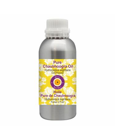 Deve Herbes Pure Chaulmoogra Oil (Hydnocarpus wightiana) Cold Pressed 630ml (21 oz)