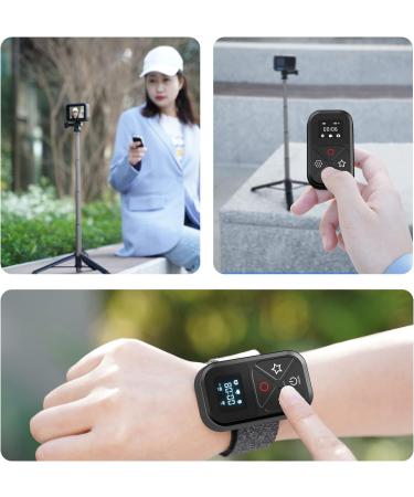 TELESIN Smart Wireless Remote Control for GoPro Hero 11, 10, 9, 8 Max | Waterproof, Dust Proof with LCD Indicator, Magnet Charger Port, Hand Strap Go Pro Accessories - Buy Online on GoSupps.com
