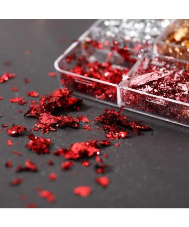 Nail Glitter Nail Art Decor Ultra-thin Aluminum Sequins Irregular Spangles Gold Glitter Flakes Nail Gold Foil(2) - Buy Online on GoSupps.com