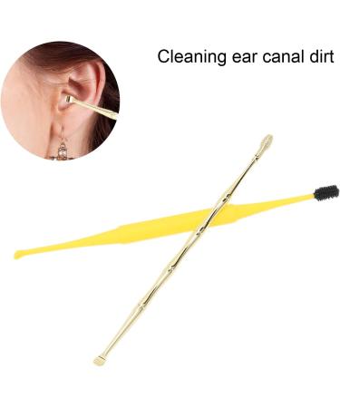 Ear Cleaner Set Durable Easy To Carry Spring Ear Spoon Set for Home(yellow) - Buy Online on GoSupps.com