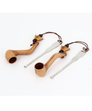 Qtqgoitem 2 Pcs Metal Earpick Ear Curette Wax Remover Care Tool w Pipe Adorn (Model: fc2 d73 45e 8a4 f90)