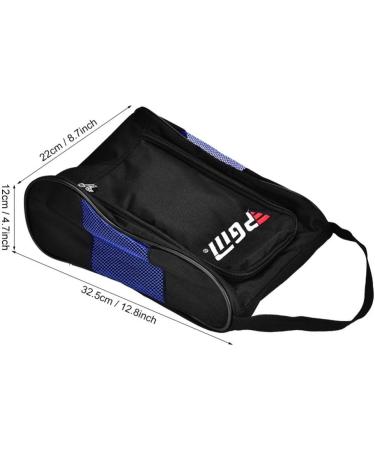 Premium Portable Golf Shoes Bag - Breathable Storage for Sports Accessories (Black & Blue) - Buy Online on GoSupps.com