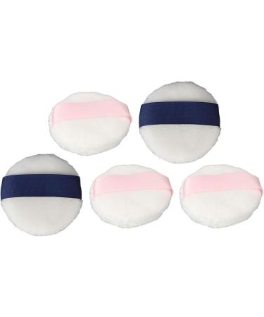 Round Powder Puff Loose Powder Puff 5pcs Washable Skin Friendly for Woman for Home Travel Office - Buy Online on GoSupps.com