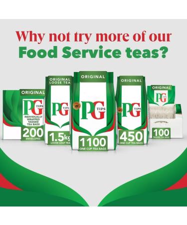 PG Tips Catering Single Cup Tea Bags 2x1100 1100 Count Pack of 2 - Buy Online on GoSupps.com