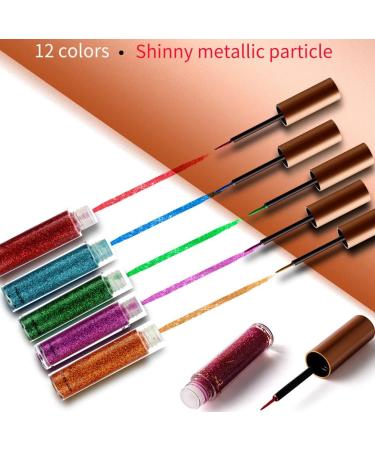 OCHILIMA Glitter Liquid Eyeliner Long Lasting Waterproof Shimmer High Pigment Silver Gold Metallic Eyeliner Women Makeup 06# - Buy Online on GoSupps.com