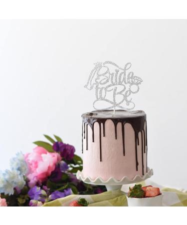 Tenhaisi Silver Glitter Bride to Be Cake Topper Bridal Shower/Wedding/Engagement Party Decorations Bridal Sign Wedding Party Supplies - Buy Online on GoSupps.com