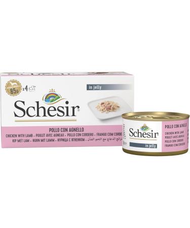Schesir Dog Chicken Fillet with Lamb Wet Dog Food 6 x 4 cans x 85 g - Buy Online on GoSupps.com