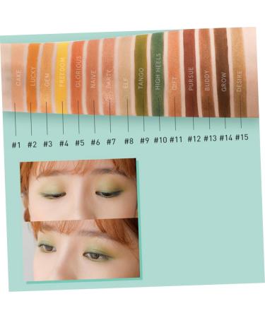 FOMIYES 1pc 15 Glitter Eye Shadow Sunset Eyeshadow Cosmetic Pallet Eyeshadow Palette Tray Portable 1 count (Pack of 1) Green - Buy Online on GoSupps.com