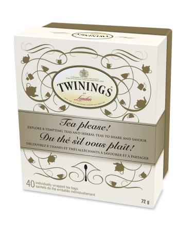 Twinings Tea Classics Sampler Gift Box | Exquisitely Curated Variety Collection | 40 Count Tea Bags | Enjoy Hot or Iced